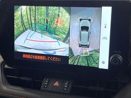 【パノラミックビューモニター】専用のカメラにより、上から見下ろしたような視点で360度クルマの周囲を確認することができます☆死角部分も確認しやすく、狭い場所での切り返しや駐車もスムーズに行えます。