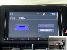 ナビ連動ETC付きです。高速道路料金所での小銭の出し入れや雨天時における窓の開け閉めなどの煩わしさが解消できます。料金所の通過もスムーズで快適ですよ。☆使用履歴表示や音声案内もしてくれます☆