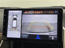 【パノラミックビューモニター】クルマを真上から見下ろした視点で駐車をサポートします！クルマの斜め後ろや真横など、いち早く障害物に気が付くことができます。