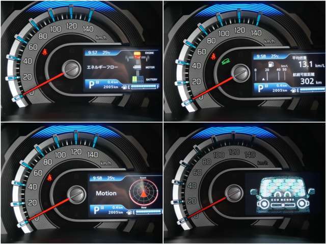 必要な情報を週に時にご確認頂けるメーター！