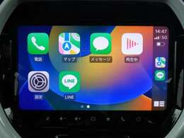 【　Apple Car Play Android Auto　】スマホをBluetooth接続するとこのようにアプリが表示されて使用できます♪画面が大きいので見やすくていいですね☆
