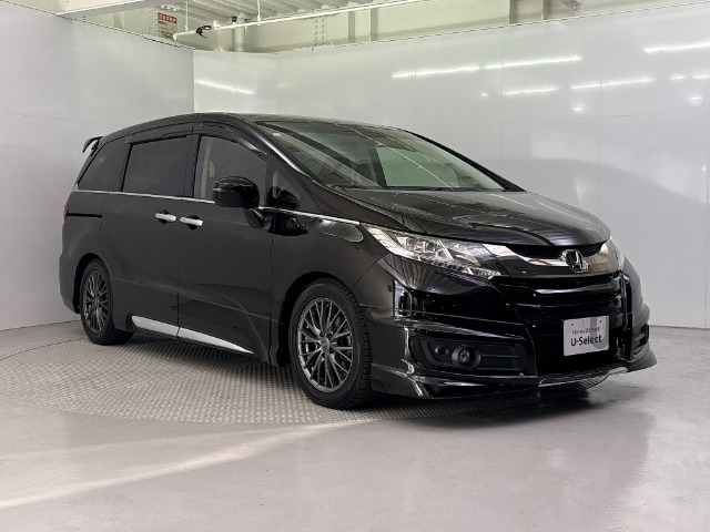 平成27年式のオデッセイアブソルート入庫！！ホンダセンシング搭載車！！無限フルエアロ！！純正フリップダウンモニター！！純正メモリーナビ！！全周囲カメラ！！純正ドライブレコーダー！！ETC！！