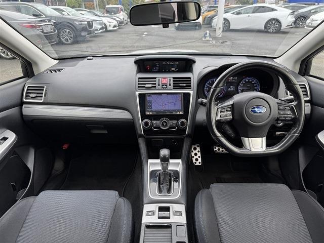 アイサイト・フルセグナビ・バックカメラ・BTオーディオ・ETC・USB・スマキー・パワーシート・LEDヘッドライト・純正18AW・ステアシフト・革ステア・アイドリングストップ・ドアバイザー