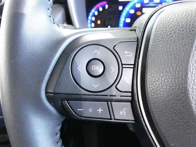 ハンドルを握ったままでオーディオの各種操作や車両情報の切替ができるので安全です。