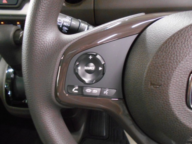 ハンドルにオーディオの操作スイッチが装備されています！視線を前方から外さずハンドルから手を離さずに操作できるのでとっても安全ですね♪