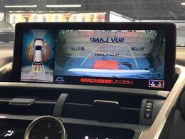 【パノラミックビューモニター】専用のカメラにより、上から見下ろしたような視点で360度クルマの周囲を確認することができます☆死角部分も確認しやすく、狭い場所での切り返しや駐車もスムーズに行えます。