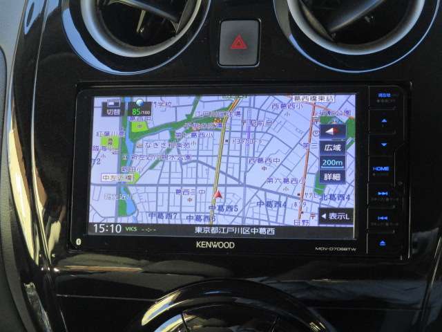 タッチパネルで使いやすいKENWOOD製メモリーナビ。