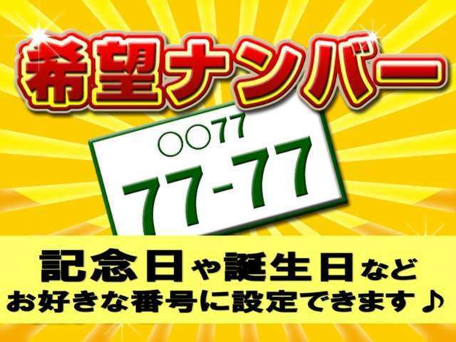 Aプラン画像：お客様のご希望のナンバー（記念日や誕生日）の4桁をナンバープレートにするプランです。※人気番号は抽選となる為、ご希望に添えない場合がございます。