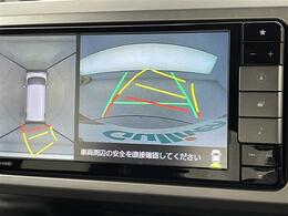 【パノラマモニター】クルマを真上から見下ろした視点で駐車をサポートします！死角からの障害物にいち早く気が付くことができます。