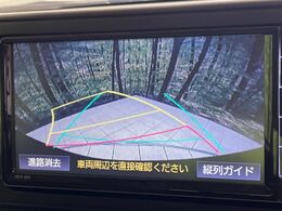 【バックカメラ】駐車時に後方がリアルタイム映像で確認できます。大型商業施設や立体駐車場での駐車時や、夜間のバック時に大活躍！運転スキルに関わらず、今や必須となった装備のひとつです！