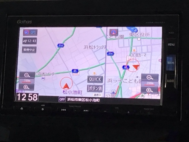 アップルカープレイ対応。ギャザズナビ搭載です。知らない道も安心ですね！