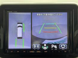 【パノラミックビューモニター】クルマを真上から見下ろした視点で駐車をサポートします！クルマの斜め後ろや真横など、いち早く障害物に気が付くことができます。