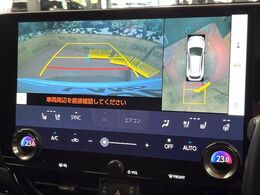 【パノラミックビューモニター】専用のカメラにより、上から見下ろしたような視点で360度クルマの周囲を確認することができます☆死角部分も確認しやすく、狭い場所での切り返しや駐車もスムーズに行えます。