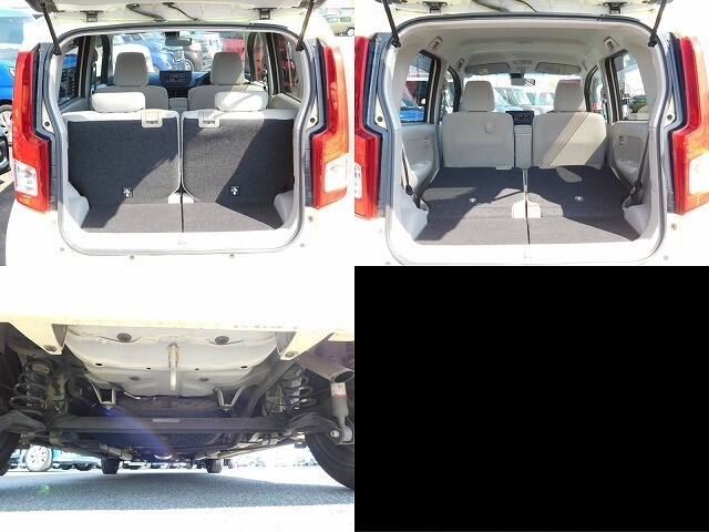 トランク　後部座席を倒した状態　下廻りです。