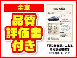 第3者機関による車両状態評価書が付いております。内外装の状態について、気になる箇所がある場合はこちらの認定評価書にてご確認ください