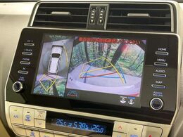【パノラミックビューモニター】専用のカメラにより、上から見下ろしたような視点で360度クルマの周囲を確認することができます☆死角部分も確認しやすく、狭い場所での切り返しや駐車もスムーズに行えます。