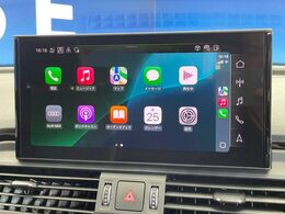 ●Apple　Car　Play：スマホとの有線接続で、ナビ・オーディオ再生などスマホのアプリ機能が画面でも使える便利機能です！
