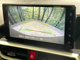 【バックカメラ】駐車時に後方がリアルタイム映像で確認できます。大型商業施設や立体駐車場での駐車時や、夜間のバック時に大活躍！運転スキルに関わらず、今や必須となった装備のひとつです！
