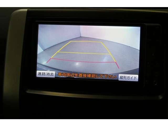 安心のバックモニター！ガイドがあって夜間でもよく見えます！