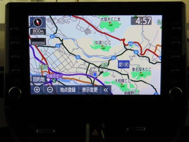 トヨタ純正ナビ装備！地図描写は文字も道もクリアで見やすく、滑らかに表示します。これさえあればもう道に迷わないですみますね♪
