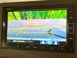 【バックカメラ】駐車時に後方がリアルタイム映像で確認できます。大型商業施設や立体駐車場での駐車時や、夜間のバック時に大活躍！運転スキルに関わらず、今や必須となった装備のひとつです！