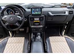 「G65 AMG」で標準装備となるインテリアのビスポーク・プログラム「designo」高級のレザーをふんだんに用いております。