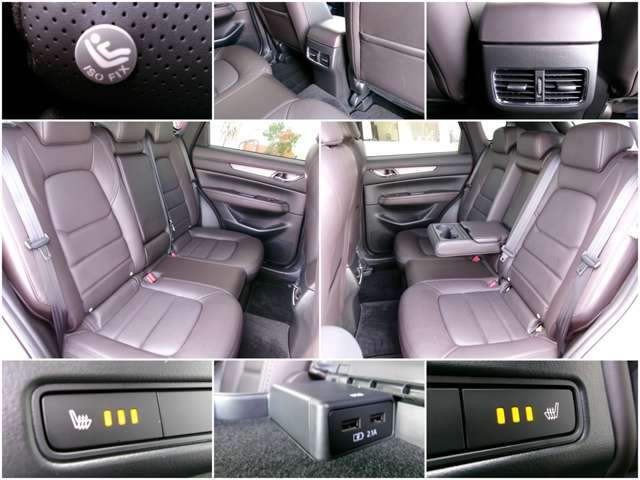 2列目シートにも3段階調整機能付きのシートヒーター完備！