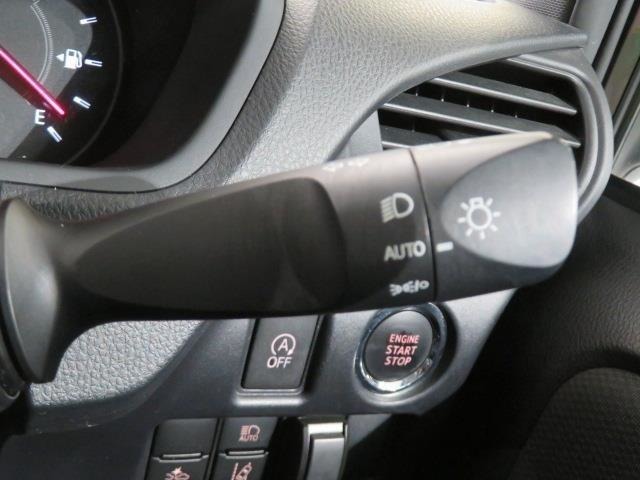 ライトスイッチです。「AUTO」にすると外の明るさに応じてスモールライト・ヘッドライトが自動でON・OFFします。夕暮れ時や屋内駐車場、トンネルなどに便利です。