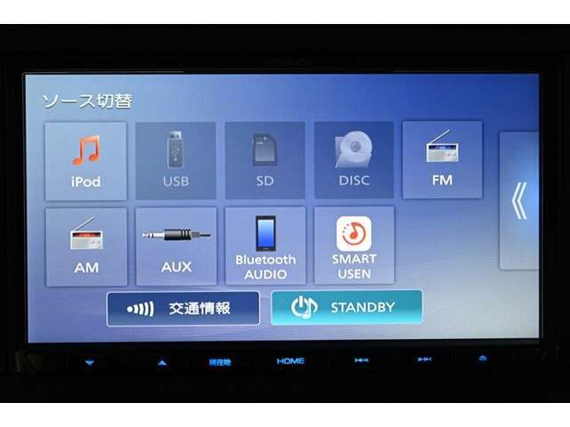 ナビ　　オーディオソース選択画面です。