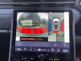 【パノラミックビューモニター】クルマを真上から見下ろした視点で駐車をサポートします！クルマの斜め後ろや真横など、いち早く障害物に気が付くことができます。