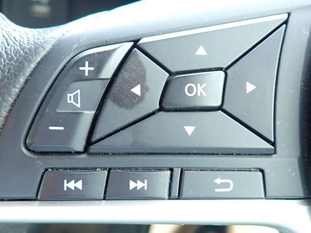 ステアリングスイッチが装備されておりステアリングから手を離す事無くオーディオ類の操作が可能ですので非常に便利です♪
