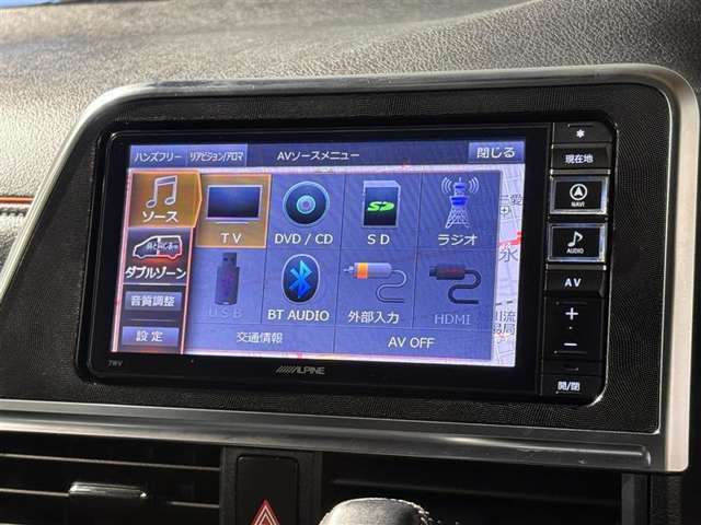 フルセグTV・CD・DVD再生機能・Bluetoothも対応でオーディオ機能充実♪