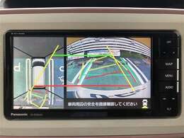 全周囲の画像が表示されます。　運転席から見づらい個所なども、上空から見たような映像で確認できます。　　映像の切替もでき、後方確認だけでなく大変便利な機能です。