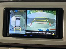 【パノラマモニター】専用のカメラにより、上から見下ろしたような視点で360度クルマの周囲を確認することができます☆死角部分も確認しやすく、狭い場所での切り返しや駐車もスムーズに行えます。