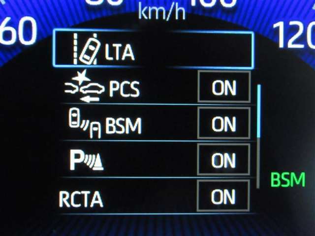 トヨタセーフティセンス、ブラインドスポットモニター付きです。