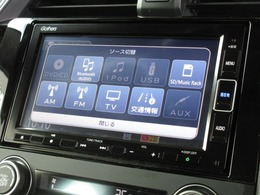 ナビゲーションはギャザズメモリーナビ(VXM-204VFi)が装着されております。AM、FM、CD、DVD再生、音楽録音再生、フルセグTV、Bluetoothがご使用いただけます。
