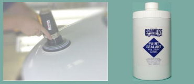 ボディコーティング「ペイントシーラント」を施工。ガラスコーティングほどの硬い被膜ではありませんが、施工後は水洗いで簡単に汚れが落とせます。ツルツルのボディとしっとりとした艶が楽しめますよ。