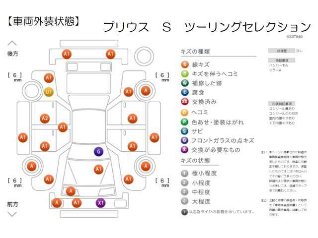 【車両検査証明書】クルマに詳しくない方にも安心していただけるよう点数表記しております！（総合評価→11段階評価、内装・外装→5段階評価）定期的に第三者機関によるチェックも実施しています♪