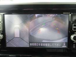 アラウンドビューモニターで車の周囲の情報が室内でわかります。