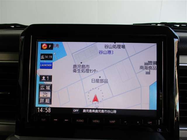 初めての道や遠出も安心のナビ付