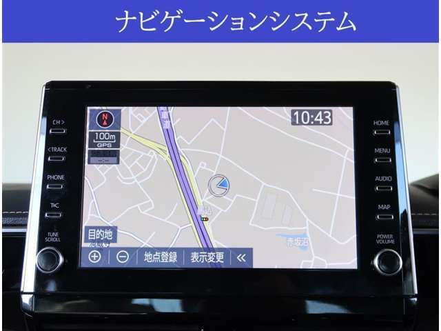【ナビ】純正9型ディスプレイオーディオ＋ナビが付いています。BluetoothオーディオやフルセグTV、USB接続などの音楽機能がご利用頂けます。