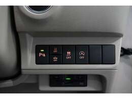 スズキの各安全装備搭載車☆衝突軽減ブレーキ（レーダーブレーキサポート）を初めとする各安全装備搭載です！運転中の万が一に備えます！！（※ドライバーの運転支援機能のため、各機能の能力には限界があります。）