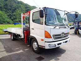 ユニック車　4段　ラジコン　フックイン　荷台寸法L540cmxW212cmxH40cm　セイコーラック付き　床木　 煽り穴4対