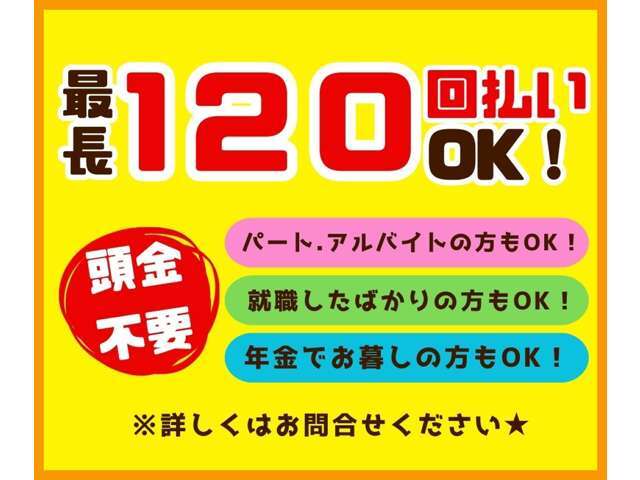 ローン購入の方でも、安心していただけるように、しっかりサポートさせて頂きます！