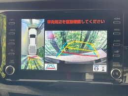 【パノラミックビューモニター】専用のカメラにより、上から見下ろしたような視点で360度クルマの周囲を確認することができます☆死角部分も確認しやすく、狭い場所での切り返しや駐車もスムーズに行えます。
