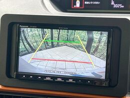 【バックカメラ】駐車時に後方がリアルタイム映像で確認できます。大型商業施設や立体駐車場での駐車時や、夜間のバック時に大活躍！運転スキルに関わらず、今や必須となった装備のひとつです！