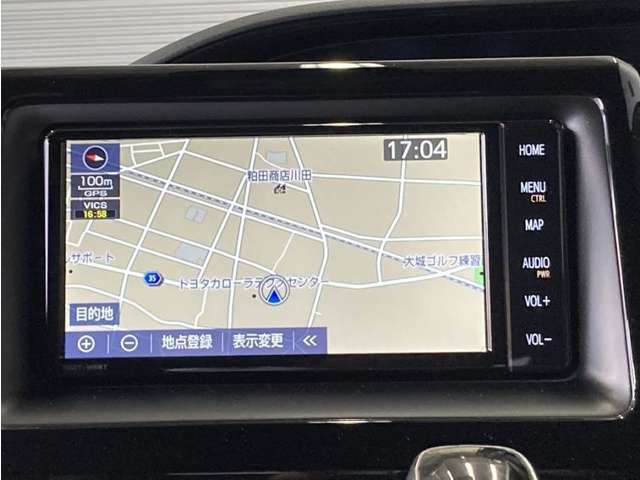 ナビ付きです。目的地を設定すれば、初めての場所でも簡単に行くことが出来ます。