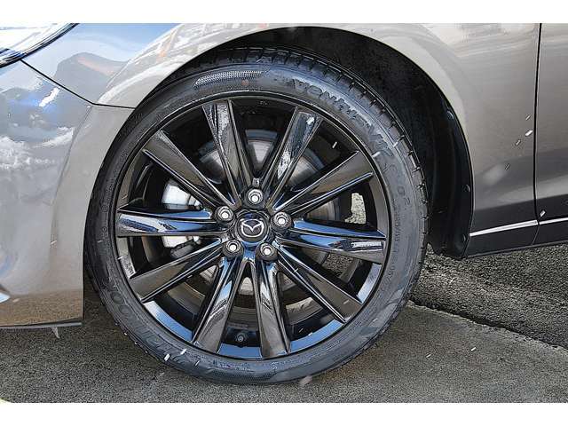 特別装備のブラックメタリック塗装アルミホイルを装着。タイヤのサイズは225/45R19。