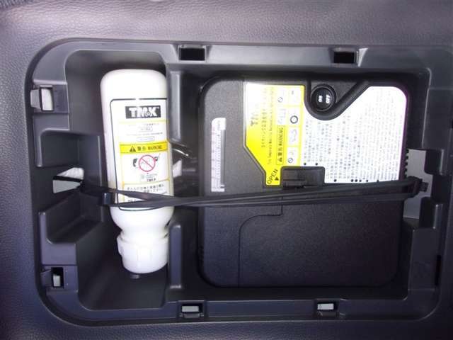 パンク修理キット付きです。もしもの時でも安心ですね♪備えあれば憂いなしですよ！