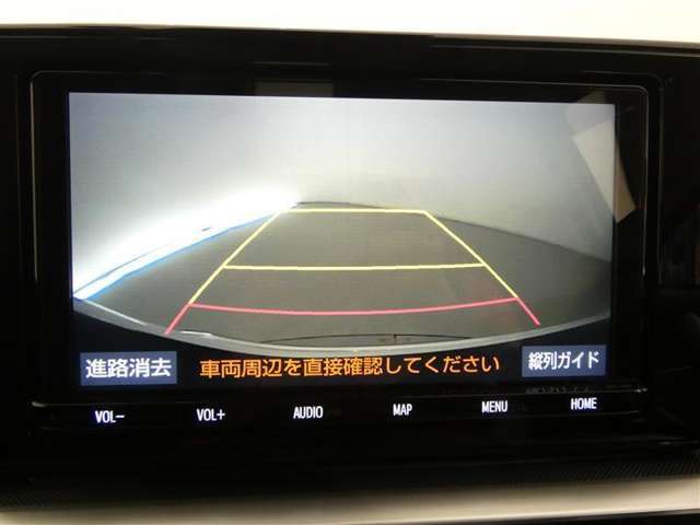バックガイドモニターで、後方を確認しながら安心して駐車することができます。運転初心者も熟練者も必須の機能ですよ！